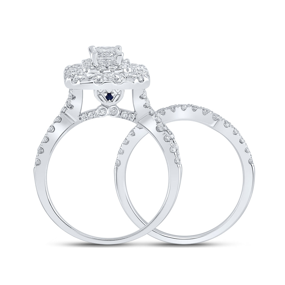 2 CTW-DIA ANA M 1/2CT-CEME BRIDAL SET DOUBLE HALO