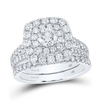 Load image into Gallery viewer, 2 CTW-DIA ANA M 1/2CT-CRD BRIDAL SET DOUBLE HALO
