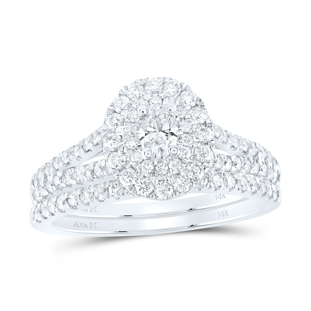 1 CTW-DIA ANA M 1/5CT-COVAL BRIDAL SET DOUBLE HALO