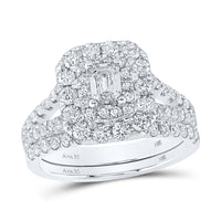 Load image into Gallery viewer, 2 CTW-DIA ANA M 1/2CT-CEME BRIDAL SET DOUBLE HALO
