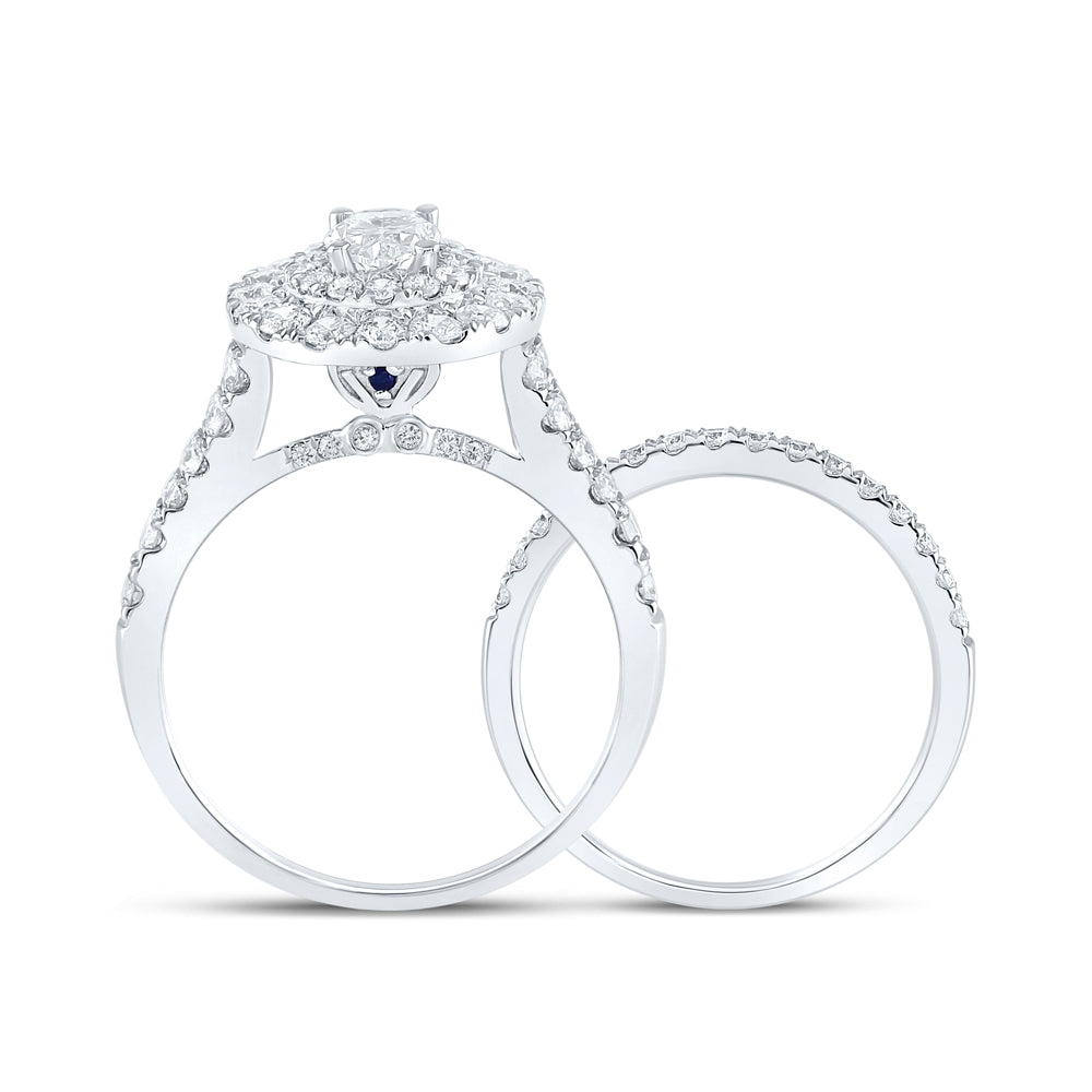2 CTW-DIA ANA M 1/2CT-COVAL BRIDAL SET DOUBLE HALO
