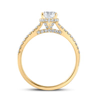 Load image into Gallery viewer, 14k Yellow Gold Round Diamond Solitaire Bridal Engagement Ring 1 Cttw (Certified)
