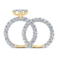 Load image into Gallery viewer, 5 7/8CTW-DIA NK 3/8CT-CRD BRIDAL SET SINGLE HALO
