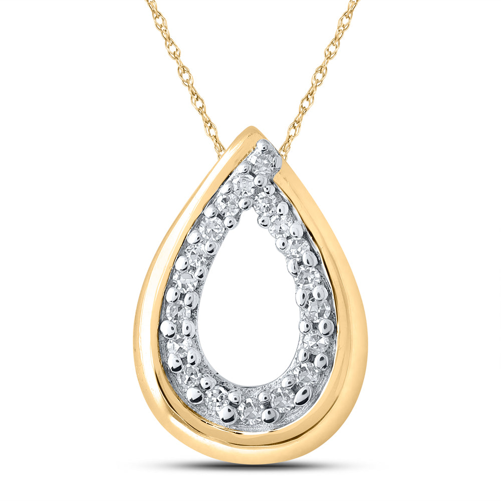 1/10CTW-DIA P2 GIFT PEAR PENDANT