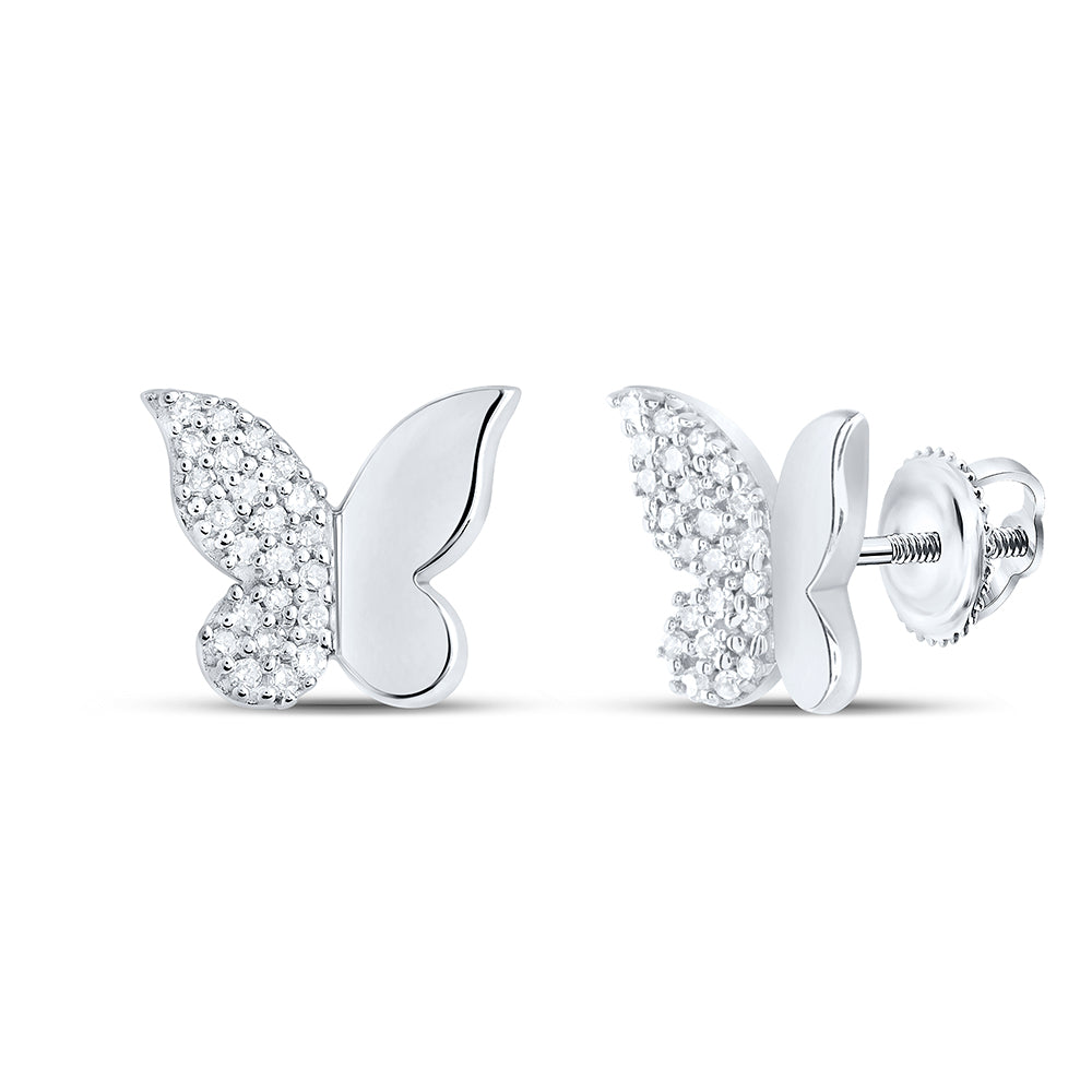 1/8CTW-DIA P2 GIFT BUTTERFLY EARRING