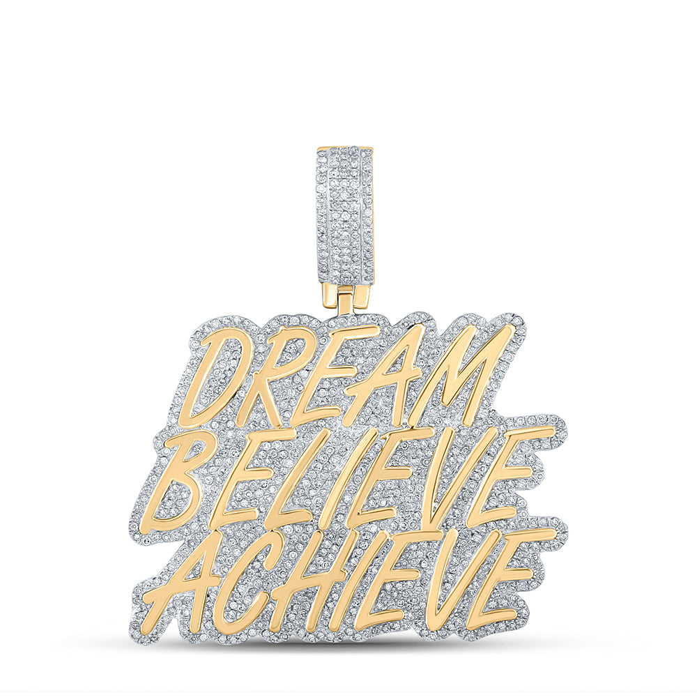 1 3/4CTW-DIA P1P2 DREAM BELIEVE ACHIEVE CHARM