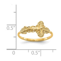 Load image into Gallery viewer, 14k Diamond-Cut Crucifix Ring
