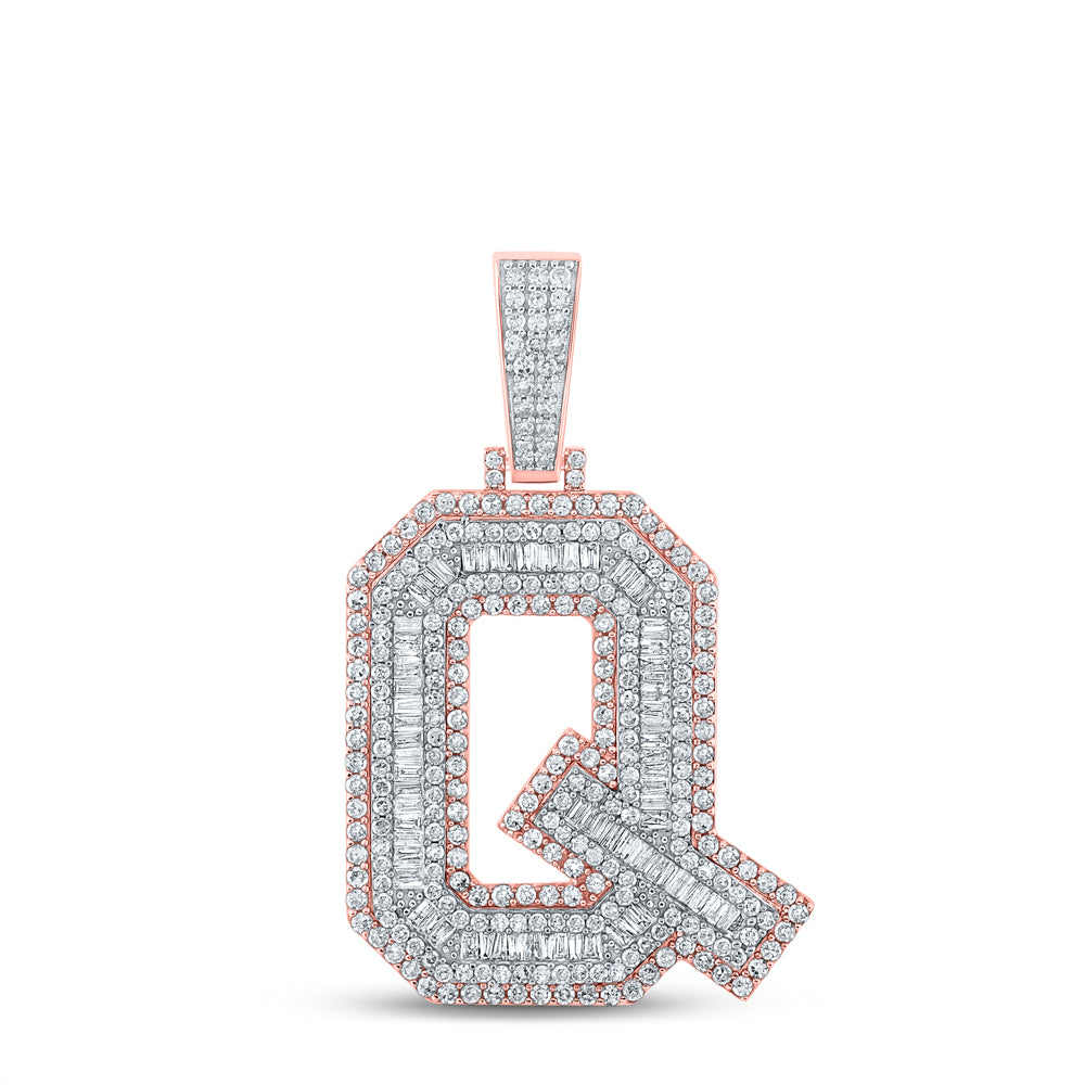 2 1/5CTW-DIA CN MENS INITIAL "Q" PENDANT