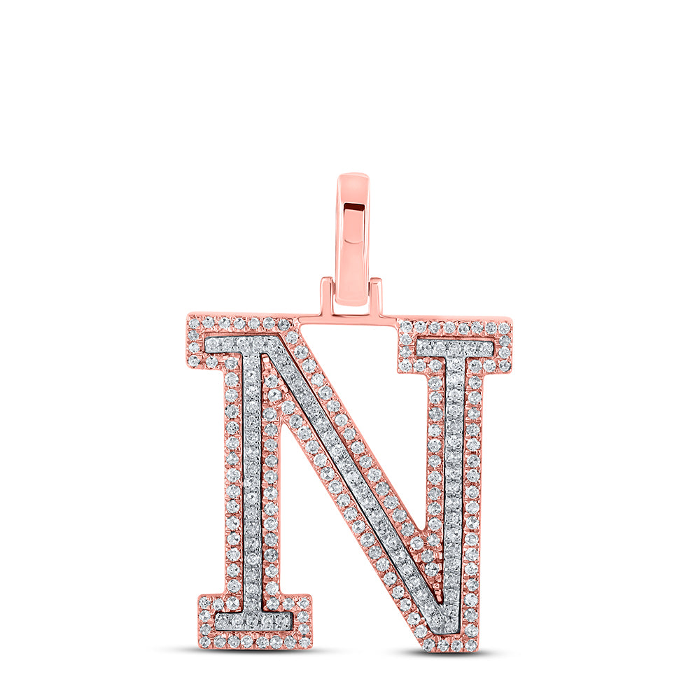 1/2CTW-DIA P1P2 INITIAL "N" PENDANT