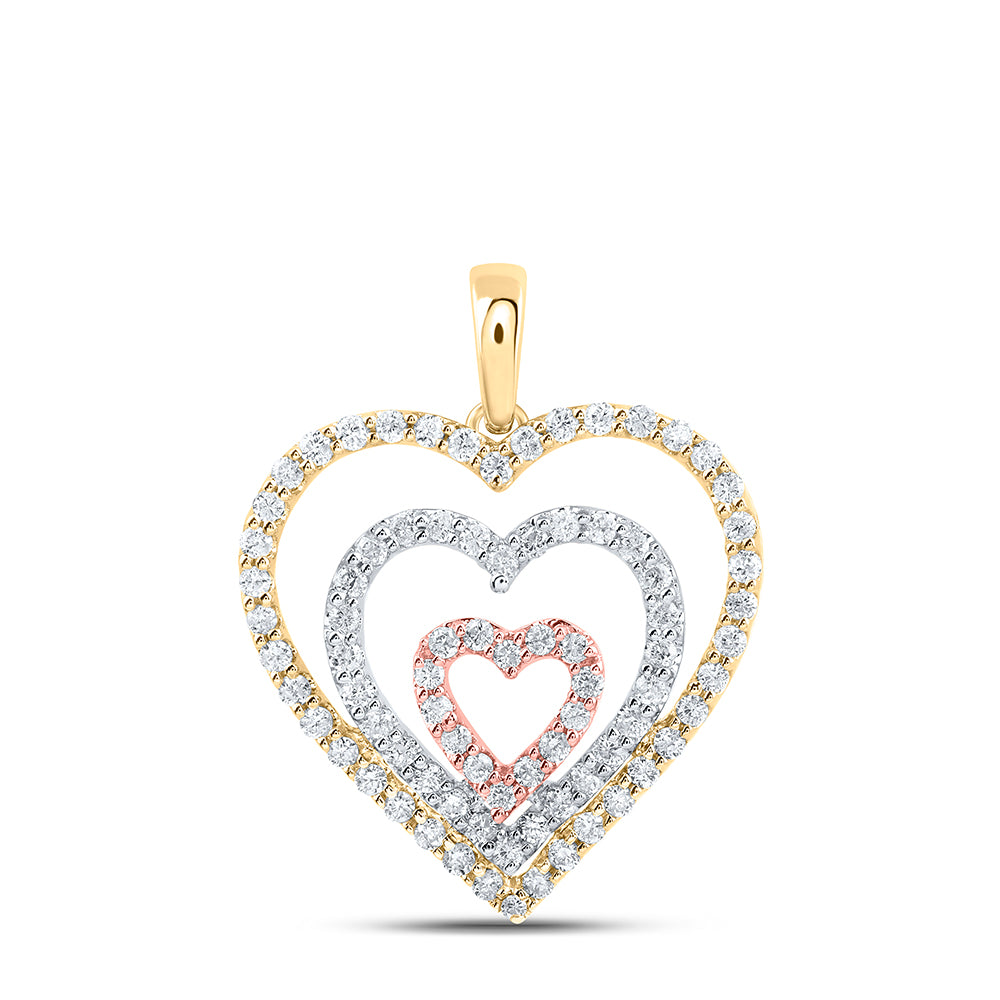 1/2CTW-DIA CN HEART PENDANT