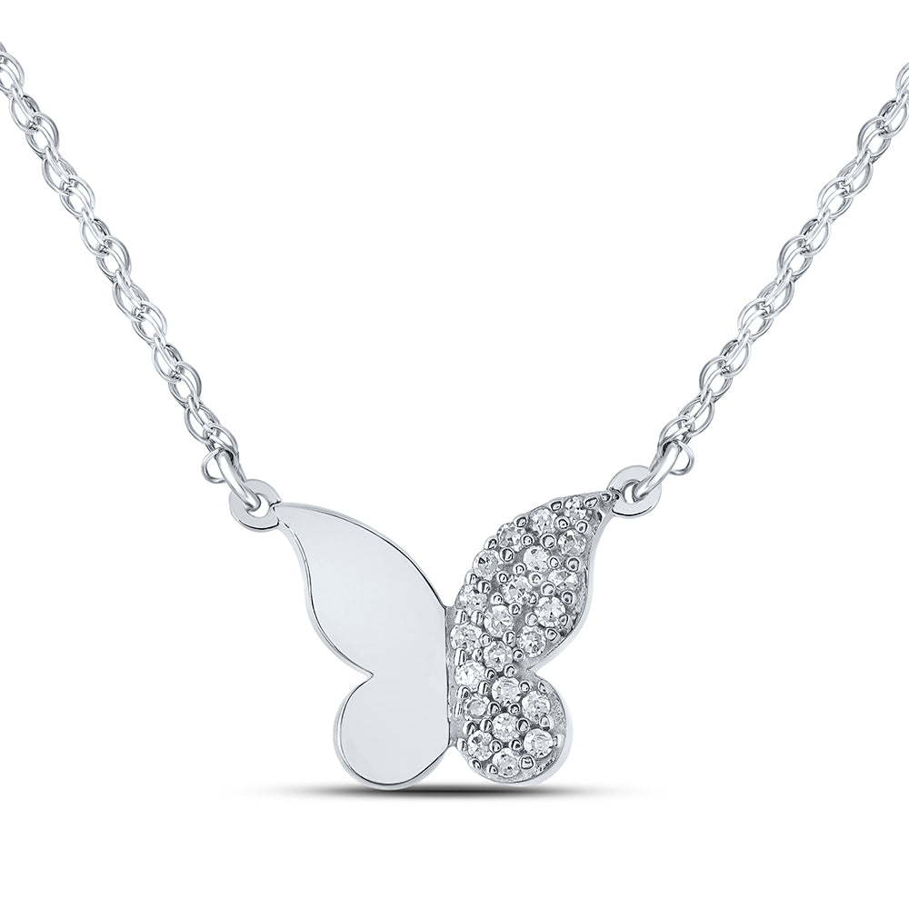 1/8CTW-DIA P2 BUTTERFLY GIFT NECKLACE