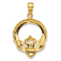 Load image into Gallery viewer, 14k Polished Claddagh Pendant
