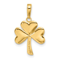 Load image into Gallery viewer, 14k Polished Solid Shamrock Pendant
