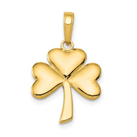 Load image into Gallery viewer, 14k Polished Solid Shamrock Pendant
