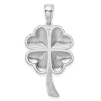 Load image into Gallery viewer, 14K White Gold Polished 4-Leaf Clover Charm

