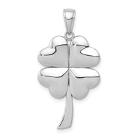 Load image into Gallery viewer, 14K White Gold Polished 4-Leaf Clover Charm
