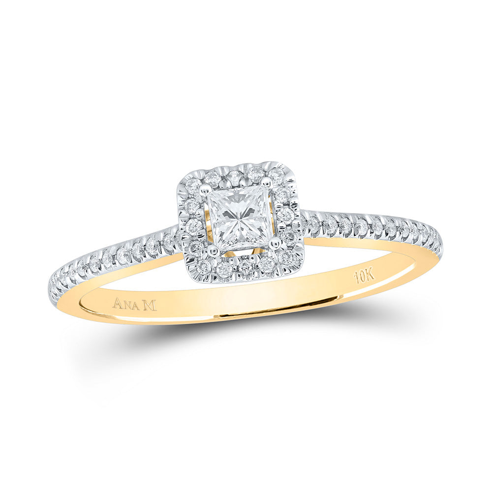 1/3CTW-DIA ANA M 1/5CT-CPR ENGAGEMENT SINGLE HALO RING