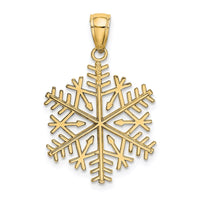 Load image into Gallery viewer, 14k Polished Snowflake Pendant
