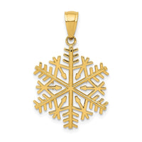 Load image into Gallery viewer, 14k Polished Snowflake Pendant
