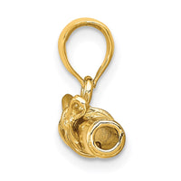Load image into Gallery viewer, 14k 3D Hollow Polished DIPLOMA Pendant
