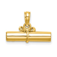 Load image into Gallery viewer, 14k 3D Hollow Polished DIPLOMA Pendant
