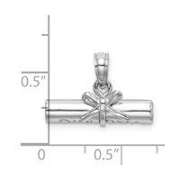 Load image into Gallery viewer, 14K White Gold 3-D DIPLOMA  Rolled Up Charm
