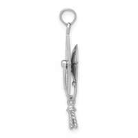 Load image into Gallery viewer, 14K White Gold 3-D Graduation Cap w/ Moveable Tassle Charm
