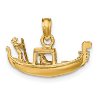 Load image into Gallery viewer, 14K Solid Polished 3-D Gondola Pendant
