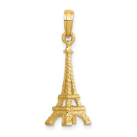 Load image into Gallery viewer, 14k Solid Polished 3-D Eiffel Tower Charm
