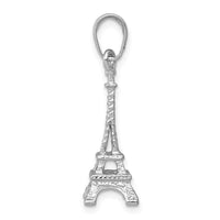 Load image into Gallery viewer, 14k White Gold Solid Polished 3-D Eiffel Tower Charm
