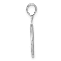 Load image into Gallery viewer, 14k White Gold 3D Polished Peace Sign Charm
