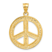 Load image into Gallery viewer, 14k Solid Polished Peace Sign Pendant
