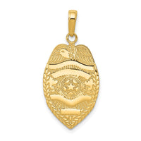Load image into Gallery viewer, 14k Polished Police Badge Pendant
