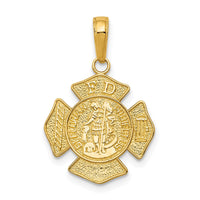 Load image into Gallery viewer, 14k Small St. Florian Badge Pendant
