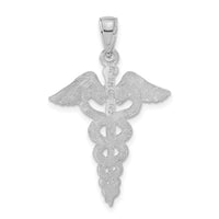 Load image into Gallery viewer, 14k White Gold Caduceus Pendant
