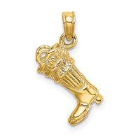 Load image into Gallery viewer, 14k 3-D Firefighter Boot Charm
