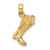 Load image into Gallery viewer, 14k 3-D Firefighter Boot Charm
