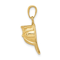 Load image into Gallery viewer, 14k 3-D Firefighter Hat Pendant

