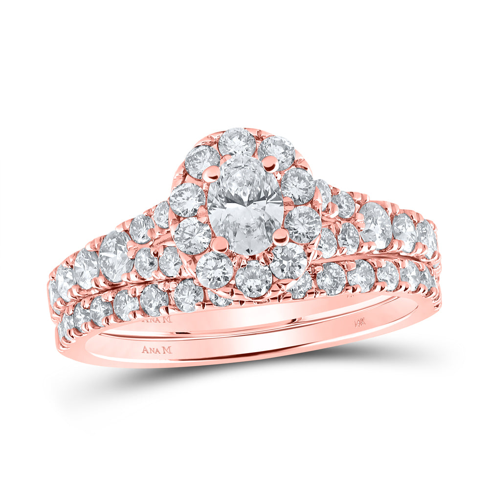 1 1/2CTW-DIA ANA M 1/3CT-COV BRIDAL SET 1 HALO