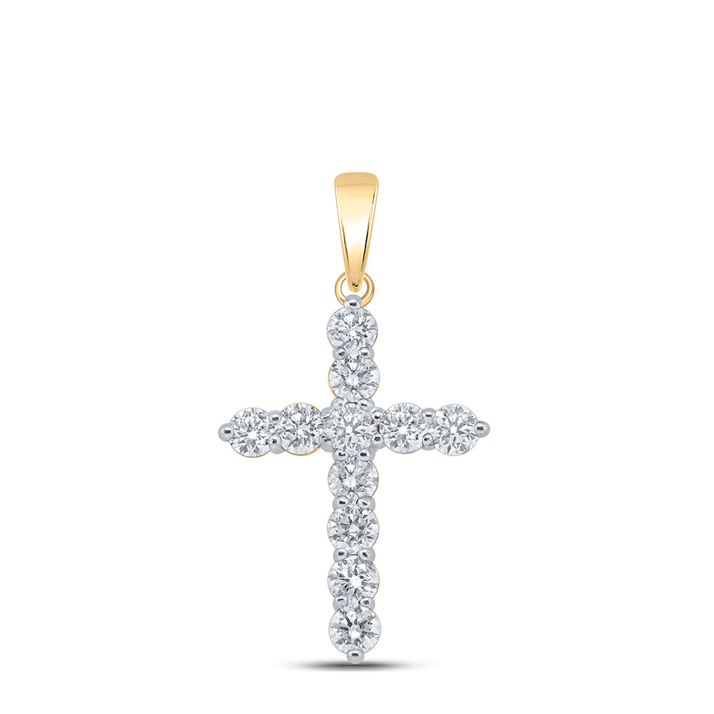 1 1/2 CTW-DIA ANA M CROSS PENDANT