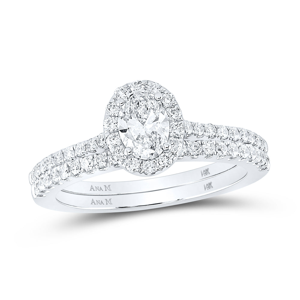 1CTW-DIA ANA M 1/2CT-COVAL BRIDAL SETS SINGLE HALO