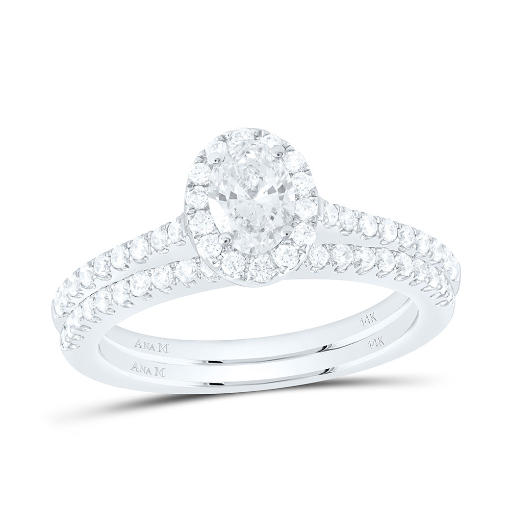 1CTW-DIA ANA M 1/2CT-COVAL BRIDAL SETS SINGLE HALO