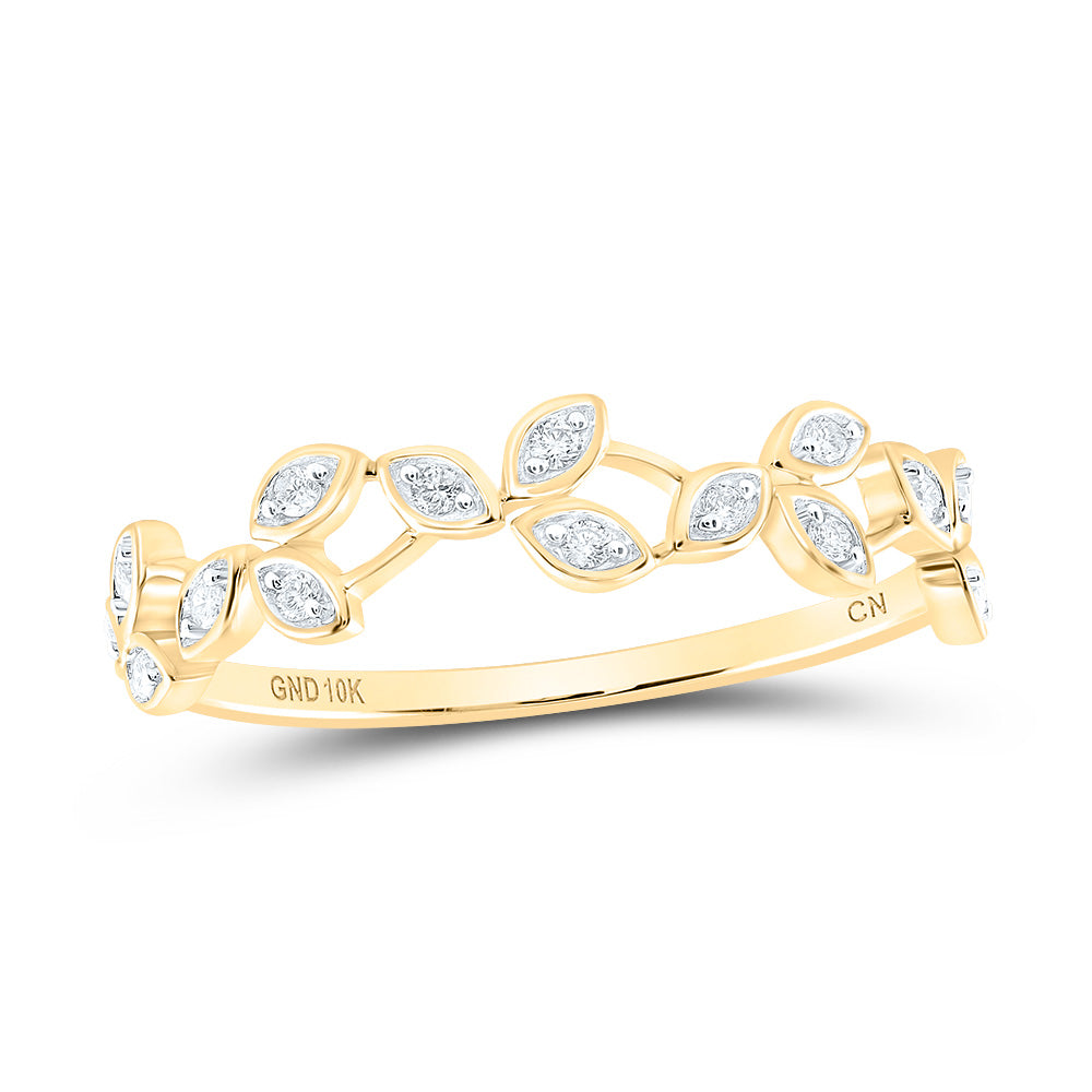 1/10CTW-DIA CN STACKABLE RING