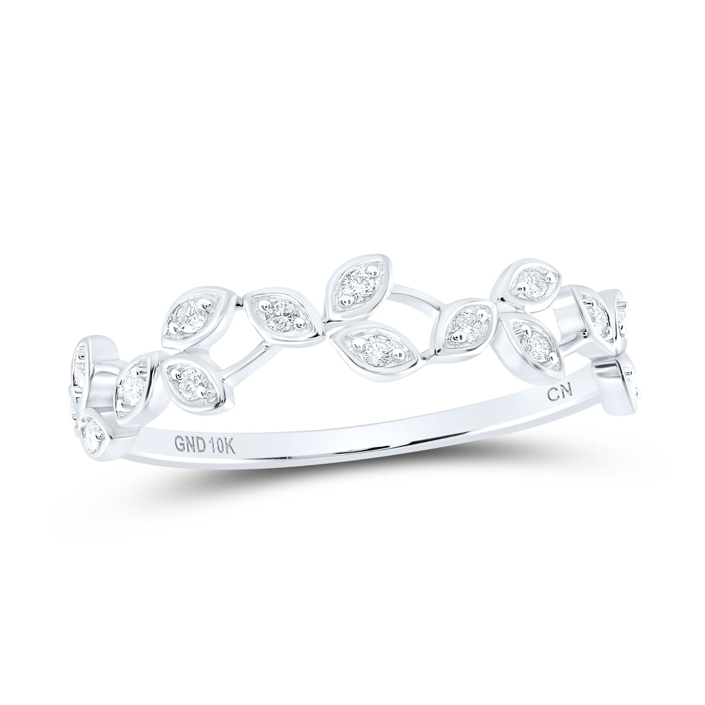 1/10CTW-DIA CN STACKABLE RING