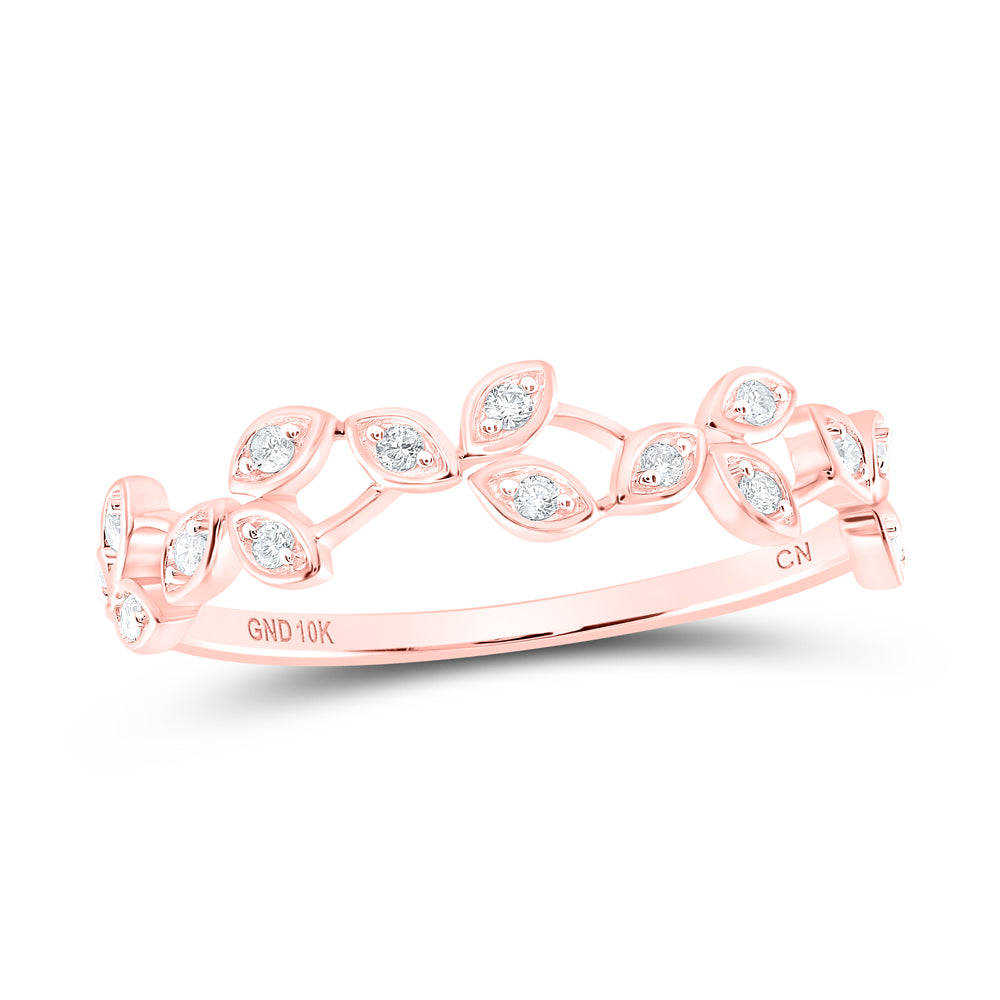 1/10CTW-DIA CN STACKABLE RING