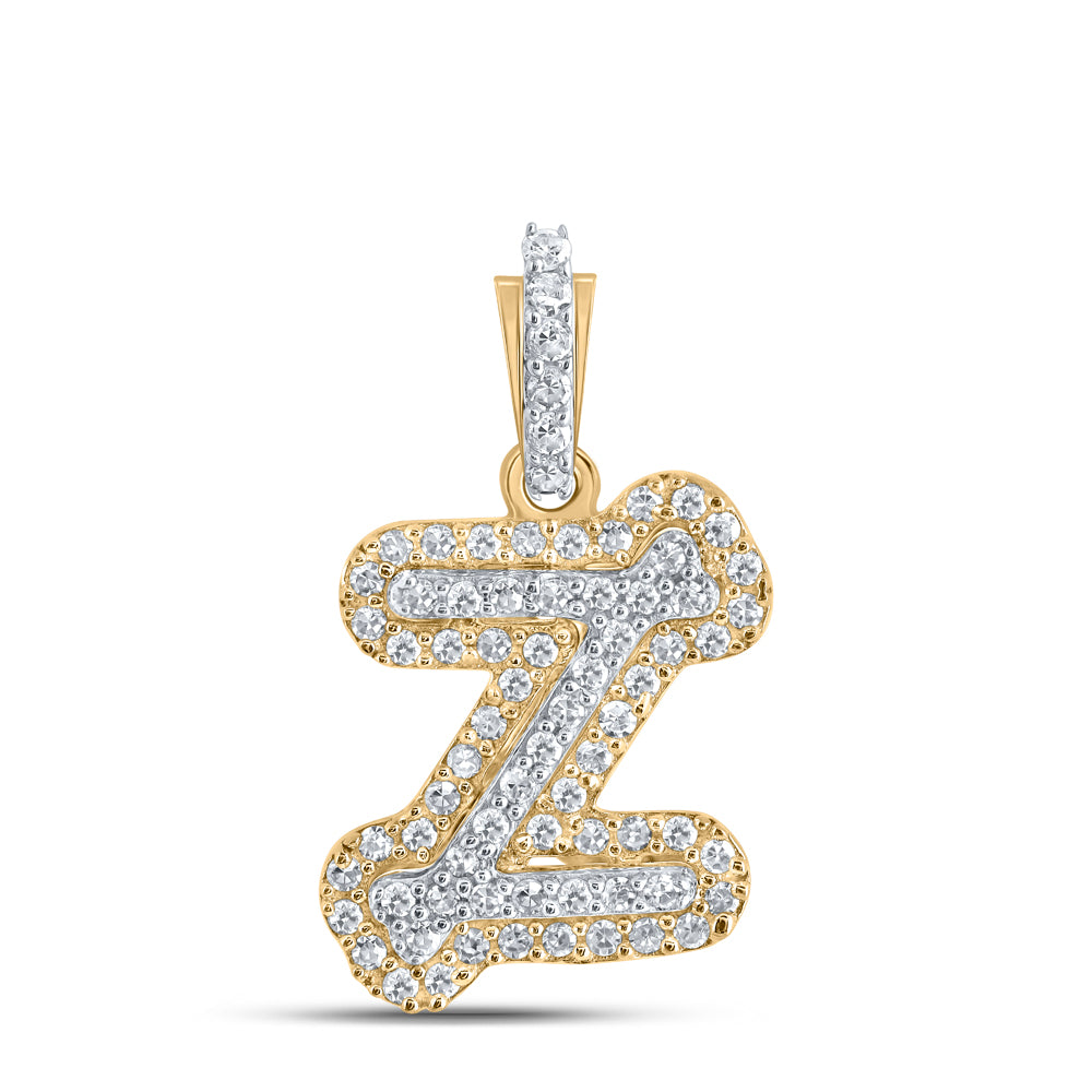 1/5CTW-DIA CN INITIAL "Z" PENDANT