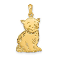 Load image into Gallery viewer, 14k Polished Cat Charm
