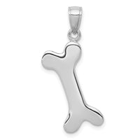 Load image into Gallery viewer, 14k White Gold Solid Polished Dog Bone Charm

