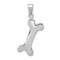 Load image into Gallery viewer, 14k White Gold Solid Polished Dog Bone Charm

