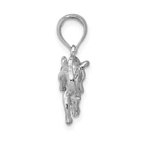 Load image into Gallery viewer, 14k White Gold Polished 3-D Elephant Pendant
